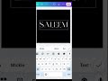 how to make Name Logo(Saleem)