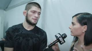 Khabib's hilarious response to being asked if he's "Hot" by Megan Olivi
