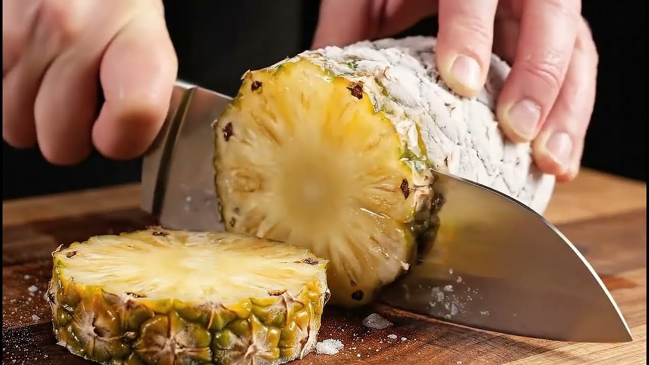 Ultra Satisfying ASMR: Knife Slices Through Frozen Fruit Inside a Can (No Music)