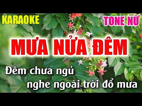 Karaoke Mưa Nửa Đêm - Mưa Nửa Đêm Karaoke Tone Nữ - Lâm Organ - Karaoke Nhạc Sống 2022