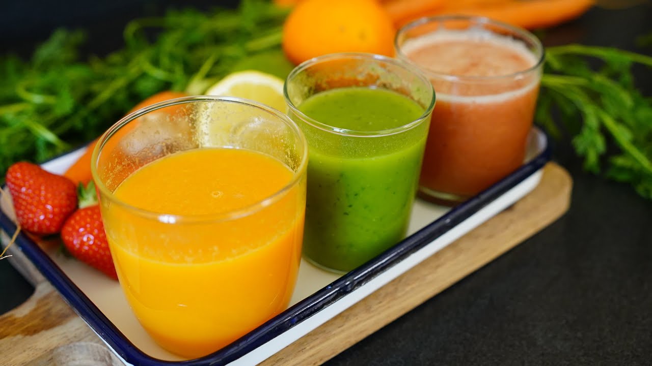 3 recettes de jus de fruits et légumes maison healthy plein de vitamines 