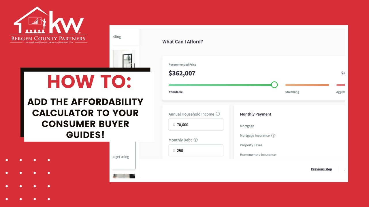 HOW TO Add the Affordability Calculator to your Consumer Buyer Guides