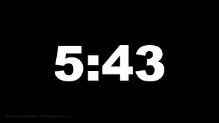5 minutes 43 seconds [343 secs] clock timer countdown || Alarm Focus