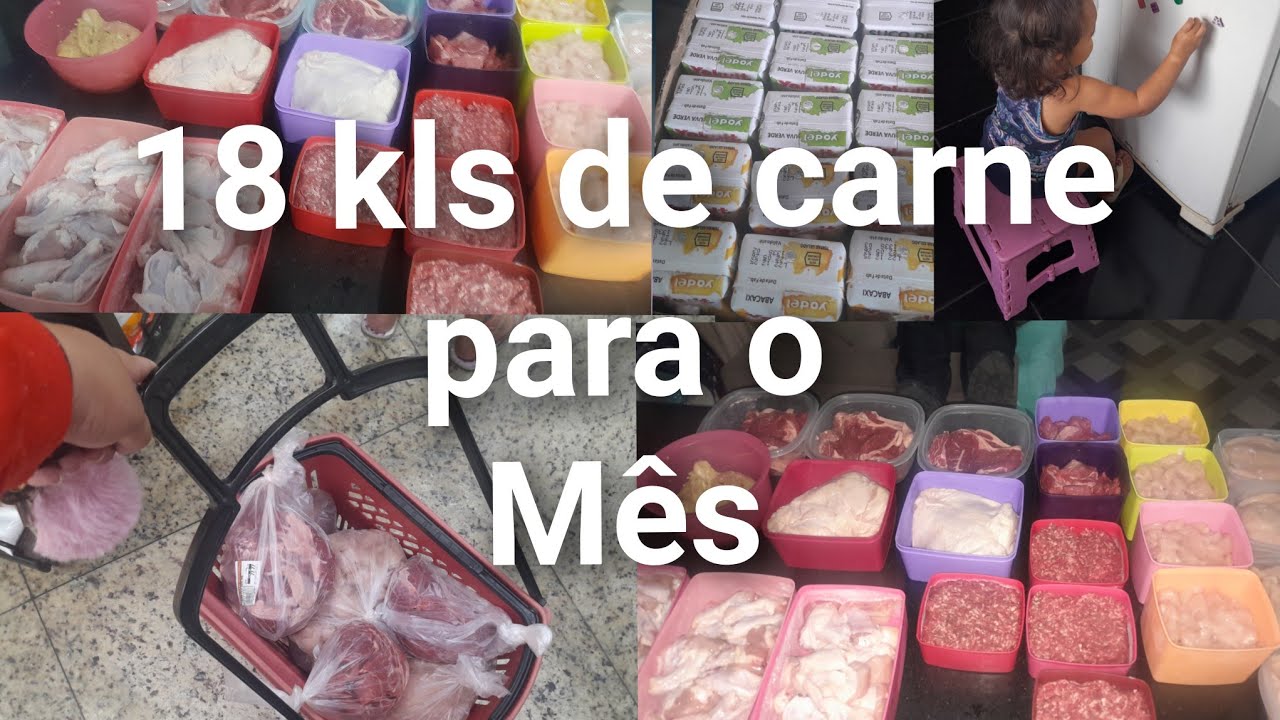 Comprei 18kls de carne para passar o mês/Organizando as carnes e o que tem nos armários 