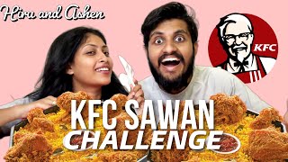 KFC Sawan Challenge | එක සවානක් තනියම | Hiru and Ashen