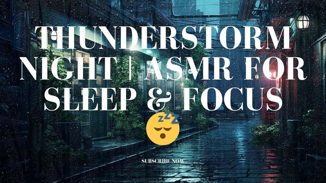 Heavy Thunder, Rain & Fireplace Sounds for Deep Sleep, Relaxation, Study, ASMR Ambience 🌧🔥