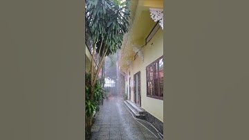 Mưa về bên hiên chùa Chánh Thiên |Ngày quý Phật tử ráp lồng đèn Trung thu | @lieule9324 #lieule