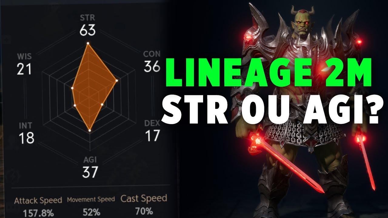 LINEAGE 2M - QUAL STATUS USAR NO DUELISTA, STR OU AGI? KKKKK - YouTube