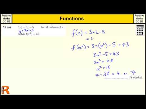 Function notation GCSE Further Maths revision Exam paper practice & help