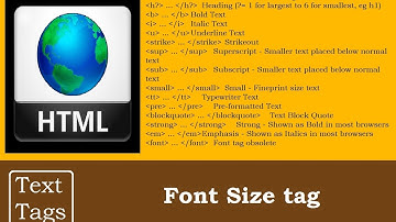 Font Size tag in Text Tags | HTML Programming Tutorials for beginners