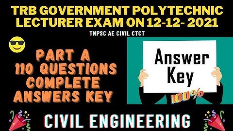 trb polytechnic civil answer key 2021|trb polytechnic civil answer key 2021 paper tamil|trb updates