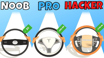 NOOB vs PRO vs HACKER in Steering Wheel Evolution - Part 2
