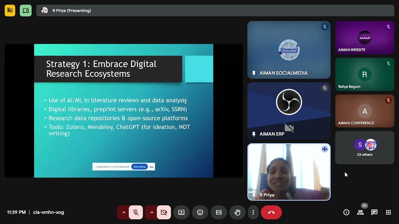 One Day International Conference - session 2