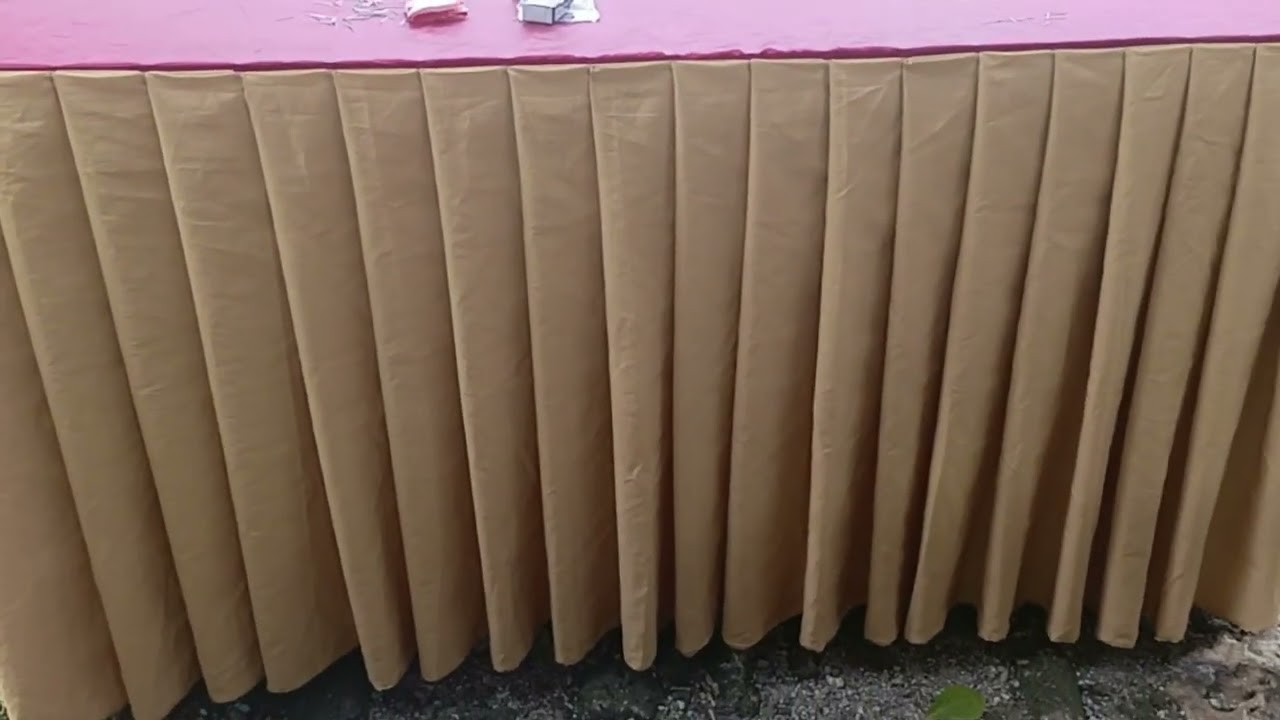 ✅ Basic Pleats Table Skirting with Butterfly Design (For School Purposes Only)