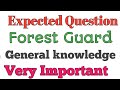 Target Forest Guard 2026: Most Expected GK MCQs | Selection Oriented Questions | with Explanation ||