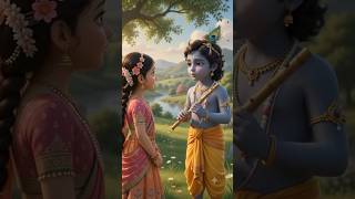 Radha Krishna's Pure Love ❤️ | Beautiful Krishna AI Story #shorts