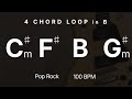 C#m-F#-B-G#m | 4 CHORD LOOP | TRIAD | Key B | 100 BPM