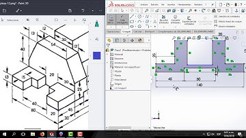 Tutorial básico en SolidWorks principiantes: simetría de operaciones y de croquis.