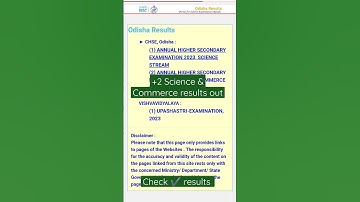 +2 science commerce results out ll check+2 results #viral #trending #exam #chseodisha