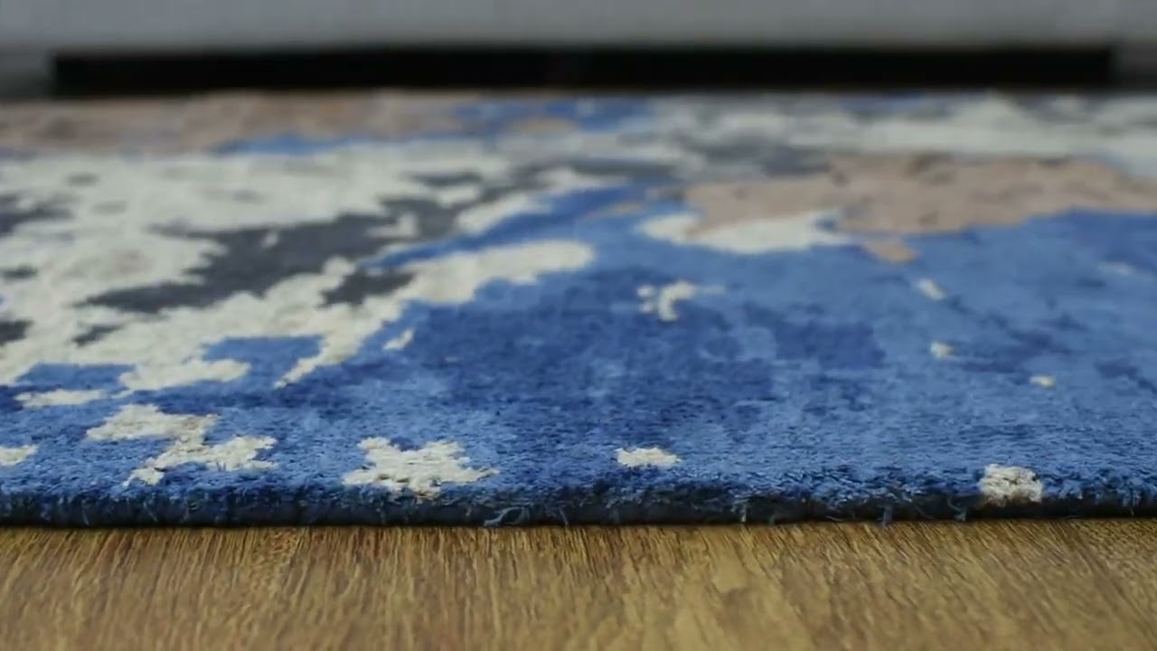 Hand Knotted Silk 5'x8' Area Rug Abstract Multicolor NS0816