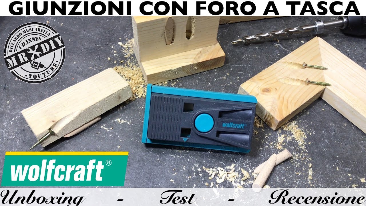 Dima per giunzione con fori a tasca wolfcraft. Jig viti a scomparsa sul  legno. Come si fanno. 