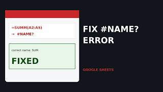 Datos How to Fix #NAME Error in Google Sheets Actualización