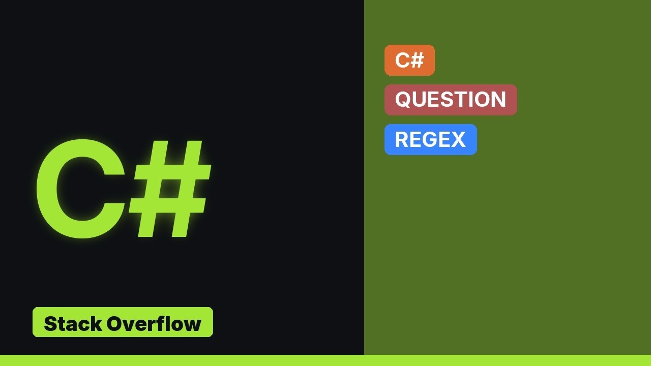 Remove characters with regex in c# (3 Solutions!!) - YouTube