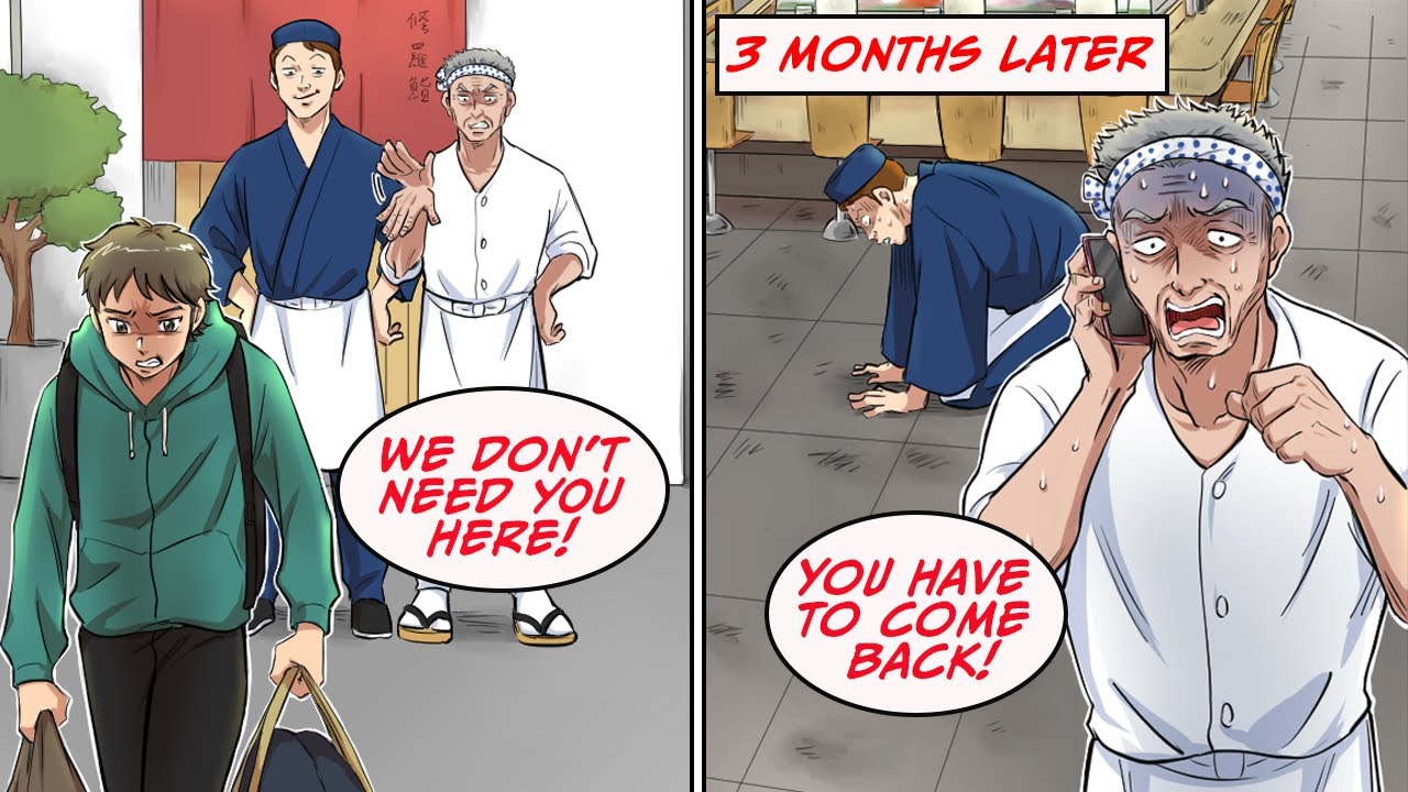 I was training at a high-class sushi restaurant when suddenly the owner fired me [Manga Dub]
