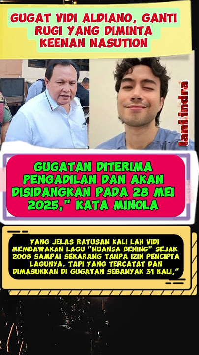 Gugat Vidi Aldiano Keenan Nasution #motivation #shorts #artist #shortsvideo #trendingshorts