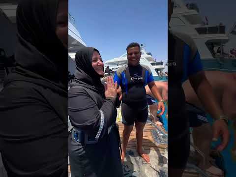 شاهد عربيه تلقي الشهاده قبل الغطس في الغردقه