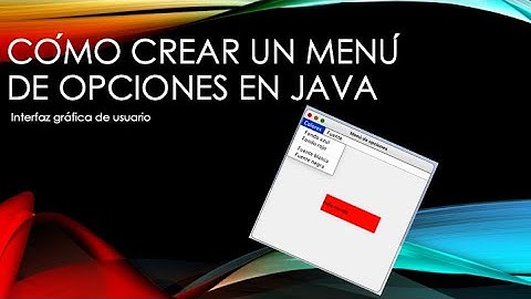 Cómo crear un menú de opciones en Java