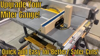 Easy Dewalt Table Saw Miter Gauge Upgrade