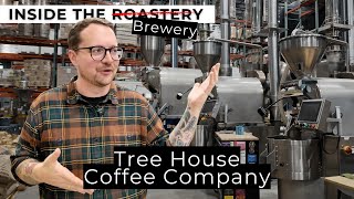 Roastery inside a brewery (behind the scenes tour at Tree House Coffee/Brewing Company)