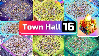 TOP 20 TH16 FARMING BASE DESIGN+WITH LINK|2024|CLASH OF CLANS