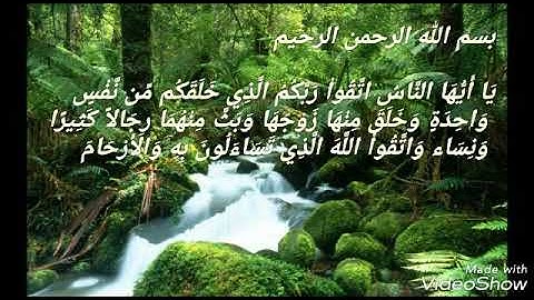سورة النساء اية ١ جمال القرش
