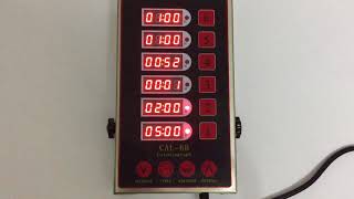 Change to Hours-Minutes Mode on  YOOYIST 6 channel kitchen timer
