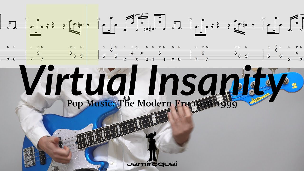 쫀득한 슬랩의 쾌감을 느끼려면 이 곡 연습하세요!│Jamiroquai – Virtual Insanity│★★★★★│BASS TAB│베이스 악보