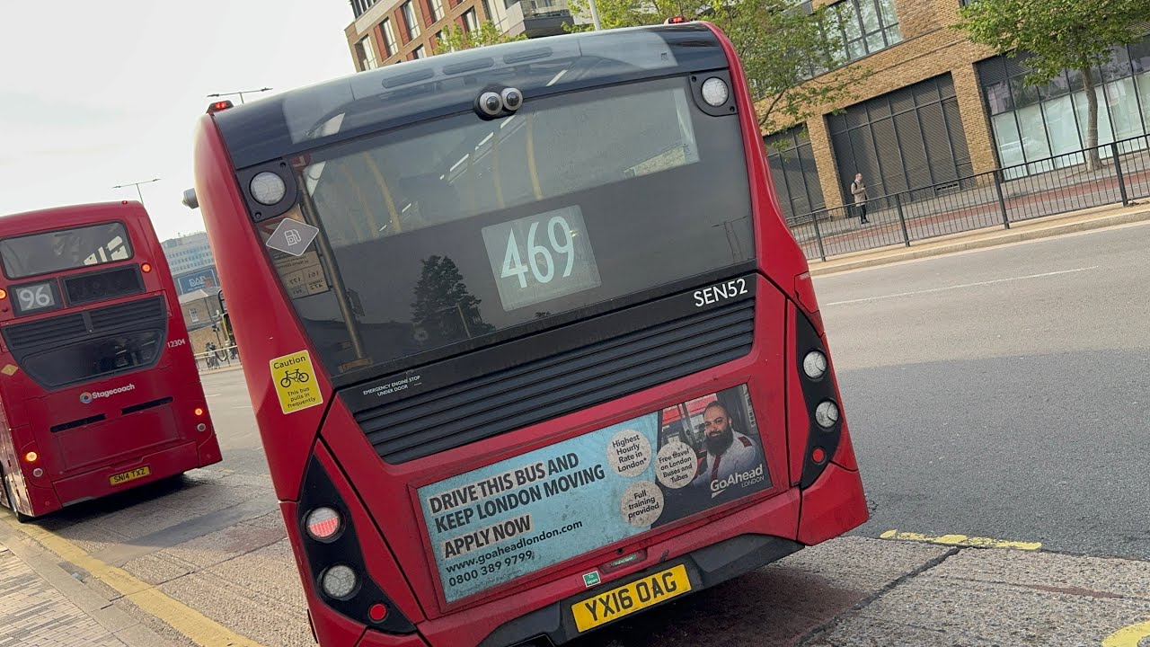 (New phone)|Nice engine|Go Ahead London SEN52 On Bus Route 469 (7 ...