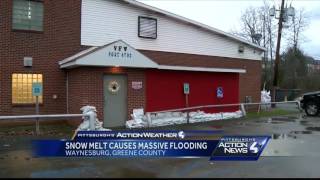Flooding puts homes, cars, Waynesburg University football stadium under water