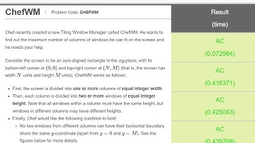 ChefWM: CodeChef Starters 21 Division 2: 05/01/2022