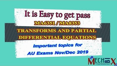 Transforms and partial differential equations most important questions & important topics | TPDE