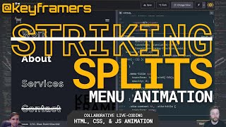 Striking Splits 🎳 | Full Screen Menu Animation Tutorial @keyframers 2.16.0