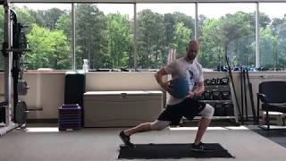 Furniture Slider Reverse Lunge with Rotation