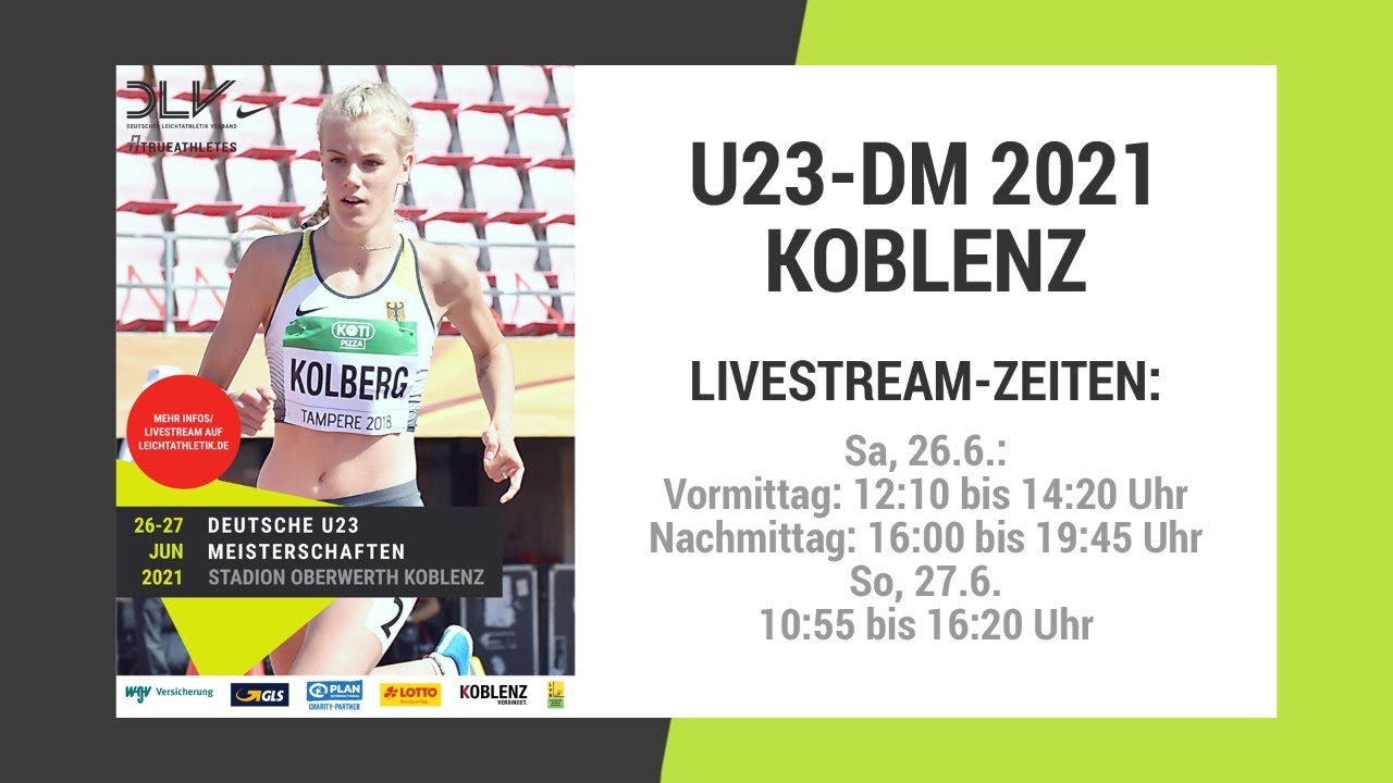 U23-DM 2021 Koblenz Livestream vom Sonntag