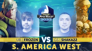 Frozen (Nash) vs. Shaka22 (Dhalsim) - Top 16 - Capcom Pro Tour 2022 South America West