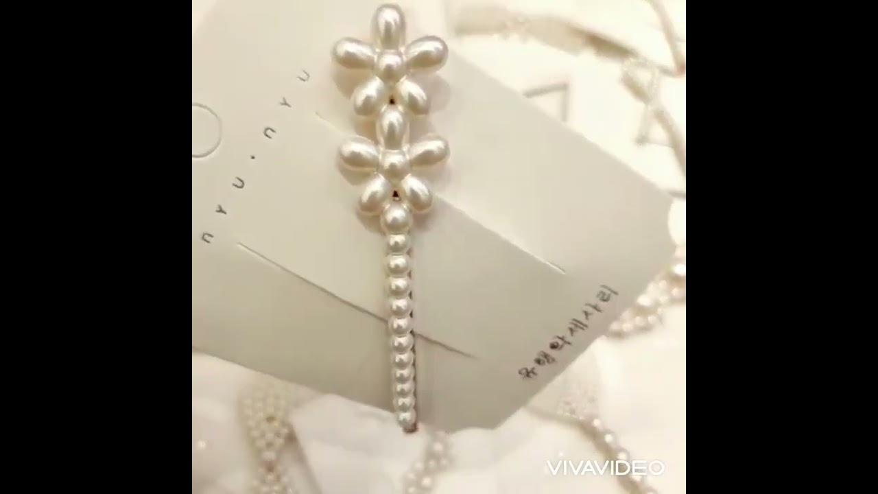 [Little B House] Korean Style Vintage Pearl Design Hairpin Hair Accessory Crystal Hair Clips - H39