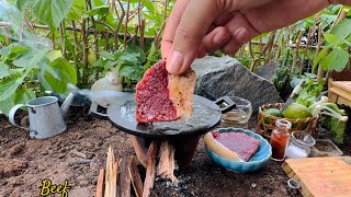 Beef🥩🥩🥩yummy Cooking mini beef steak_KH Mini Food