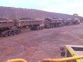 Huge road train with 5 trailers operating in gold mine NT Australia