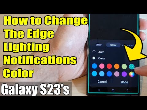WATCH: Galaxy S23's: How to Change The Edge Lighting Notifications Color