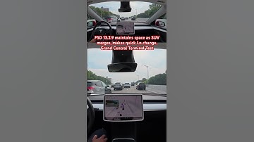 FSD 13.2.9 SUV merges, FSD changes Lns quickly. Grand Central Terminal Test #teslafsd #fsdbeta #fsd